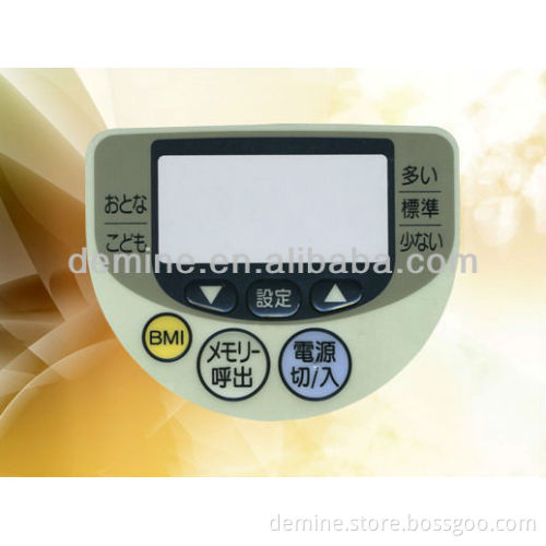 Silkscreen Printed and Die Cut,Clear Punched Window,Self Adhesive Polycarbonate Labels For Remote Control